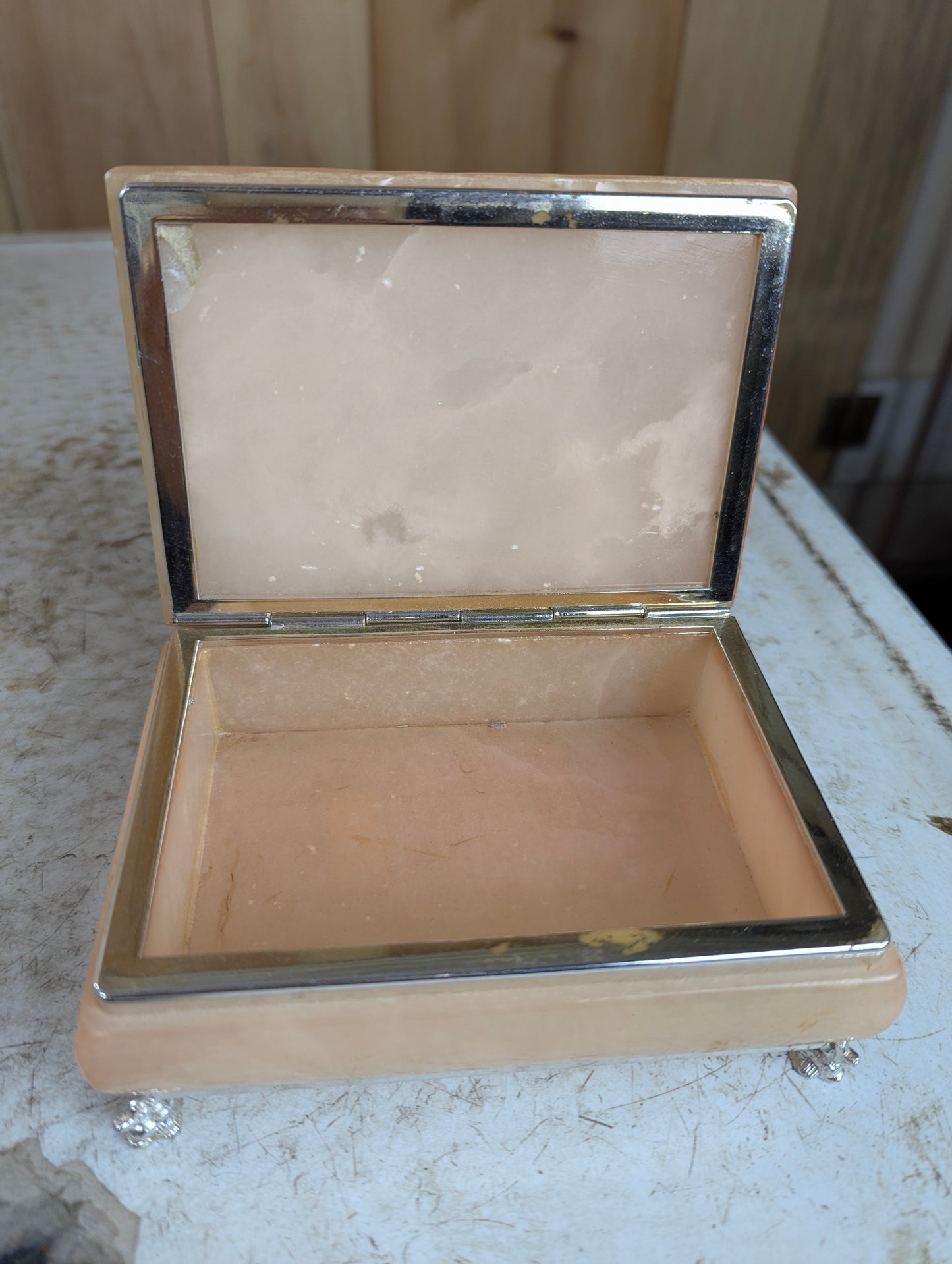 Vintage Himark Genuine Alabaster Trinket Holder
