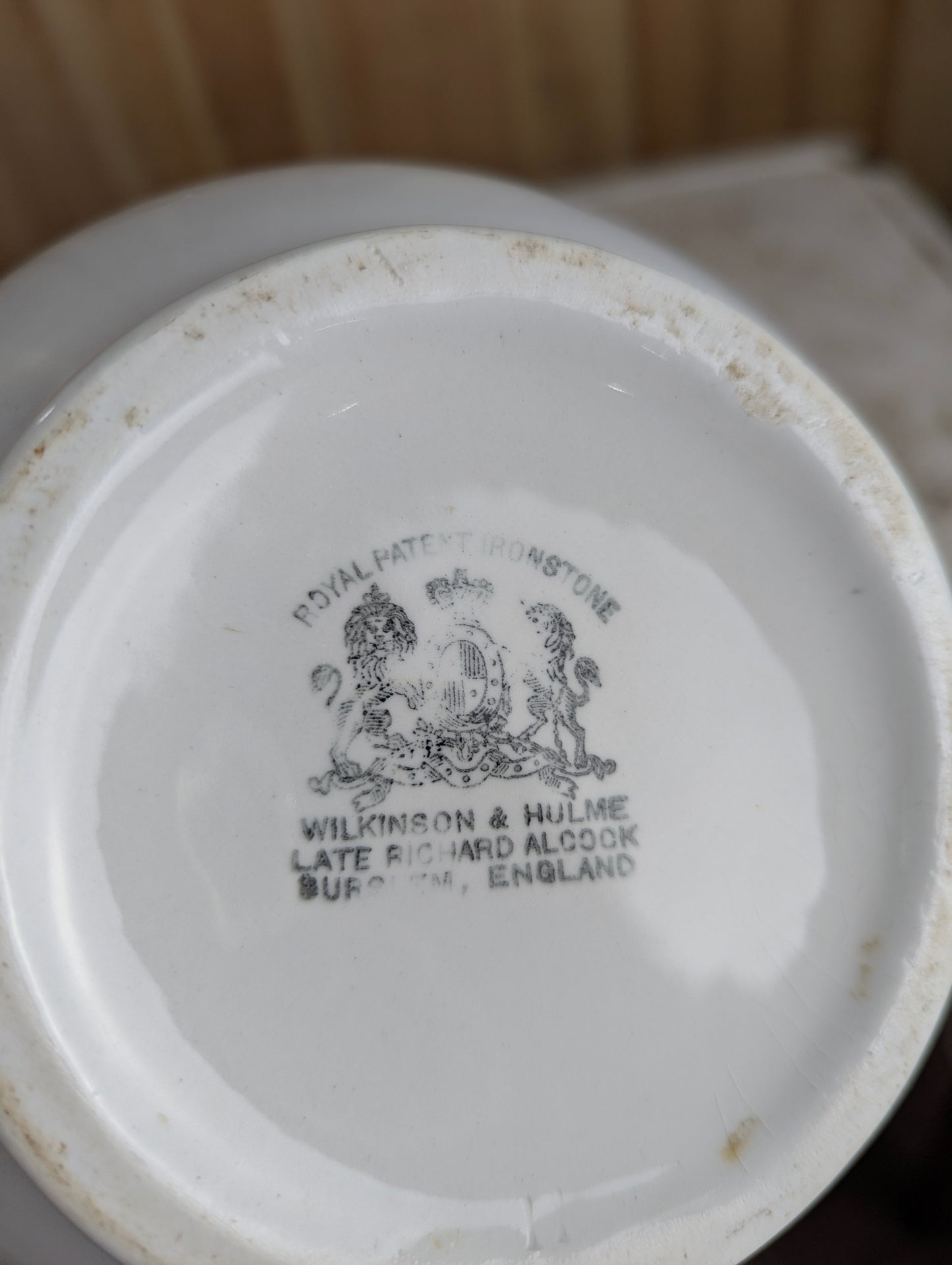 Vintage Wilkinson & Hulme Royal Patent Ironware White Pitcher