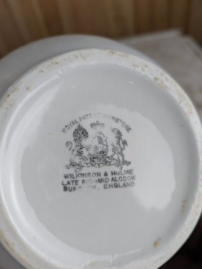 Vintage Wilkinson & Hulme Royal Patent Ironware White Pitcher