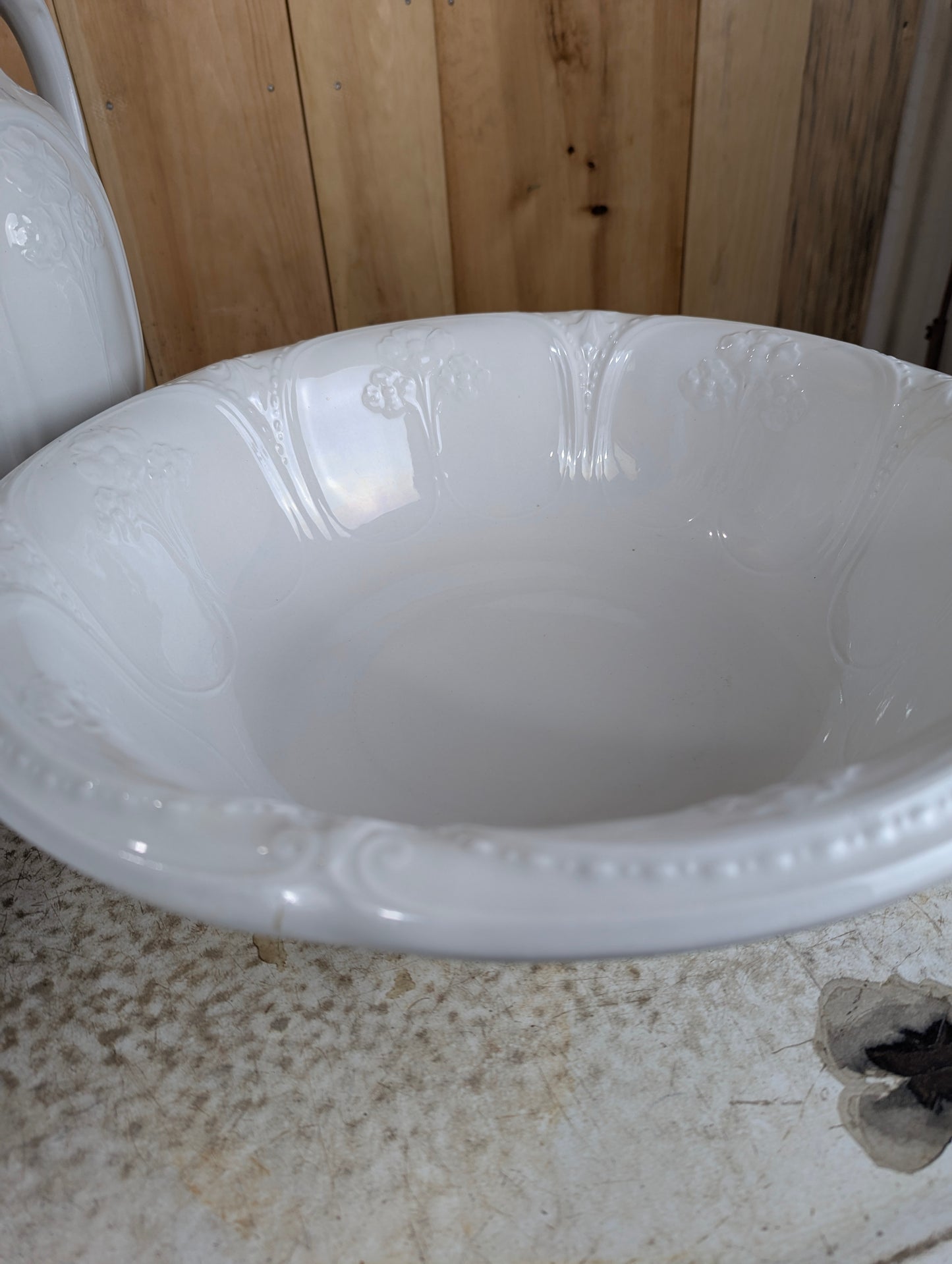 Set of 3 Vintage J&G Meakin England Ironstone Washstand Pieces
