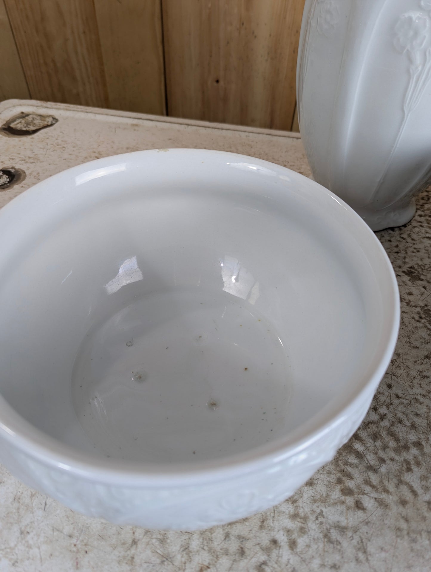 Set of 3 Vintage J&G Meakin England Ironstone Washstand Pieces