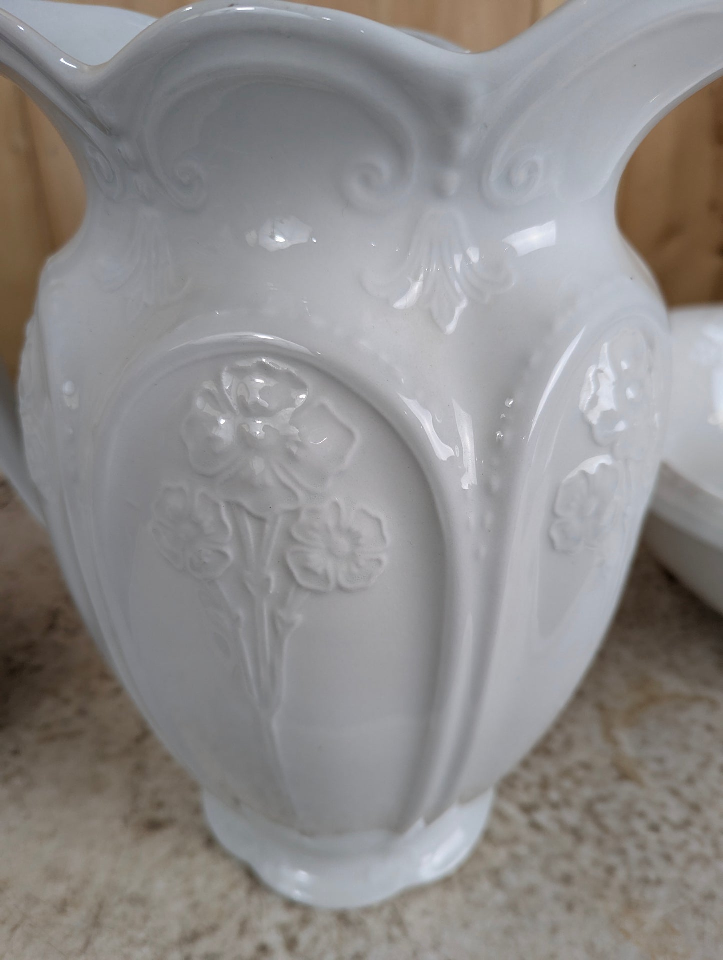 Set of 3 Vintage J&G Meakin England Ironstone Washstand Pieces