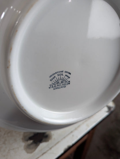 Set of 3 Vintage J&G Meakin England Ironstone Washstand Pieces