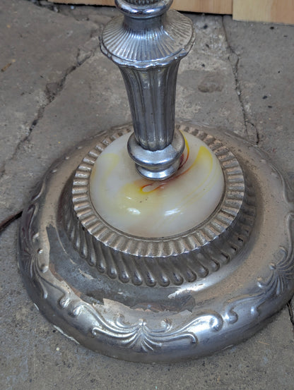 1930’s Art Deco Lighted Smoking Stand with Ashtrays and Serving Bowls