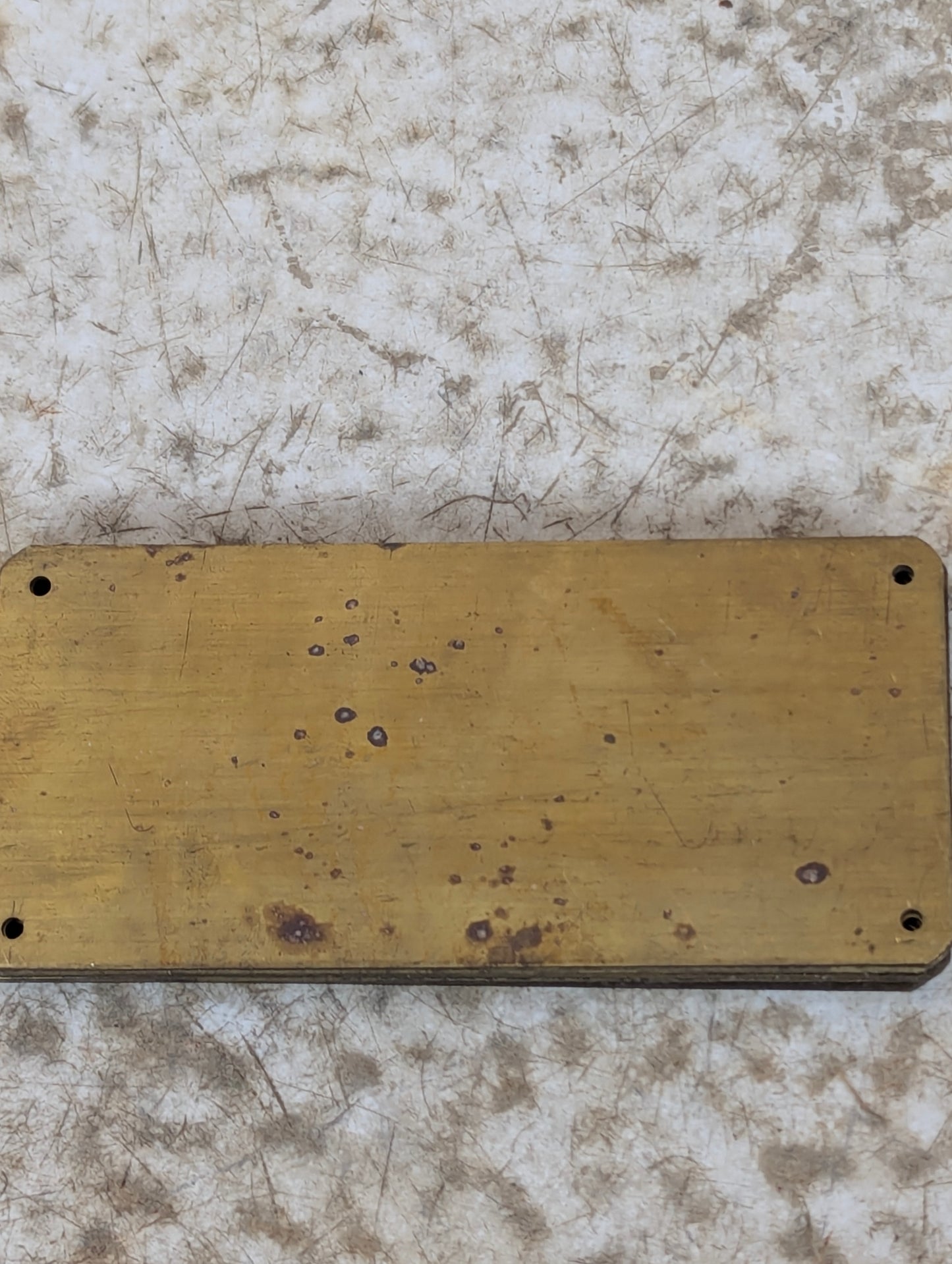 Vintage Chrysler Industrial Engine Brass Blank Nameplate