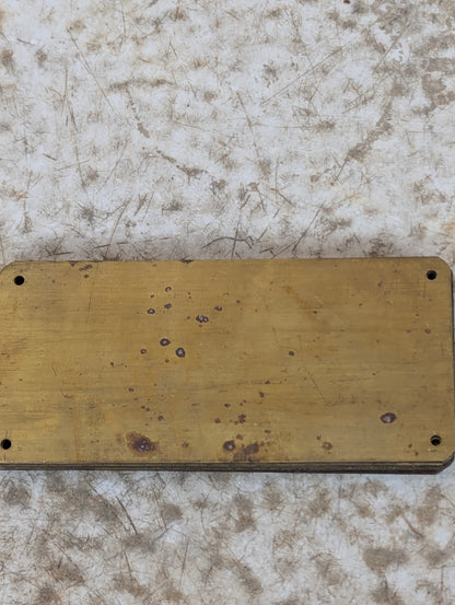 Vintage Chrysler Industrial Engine Brass Blank Nameplate