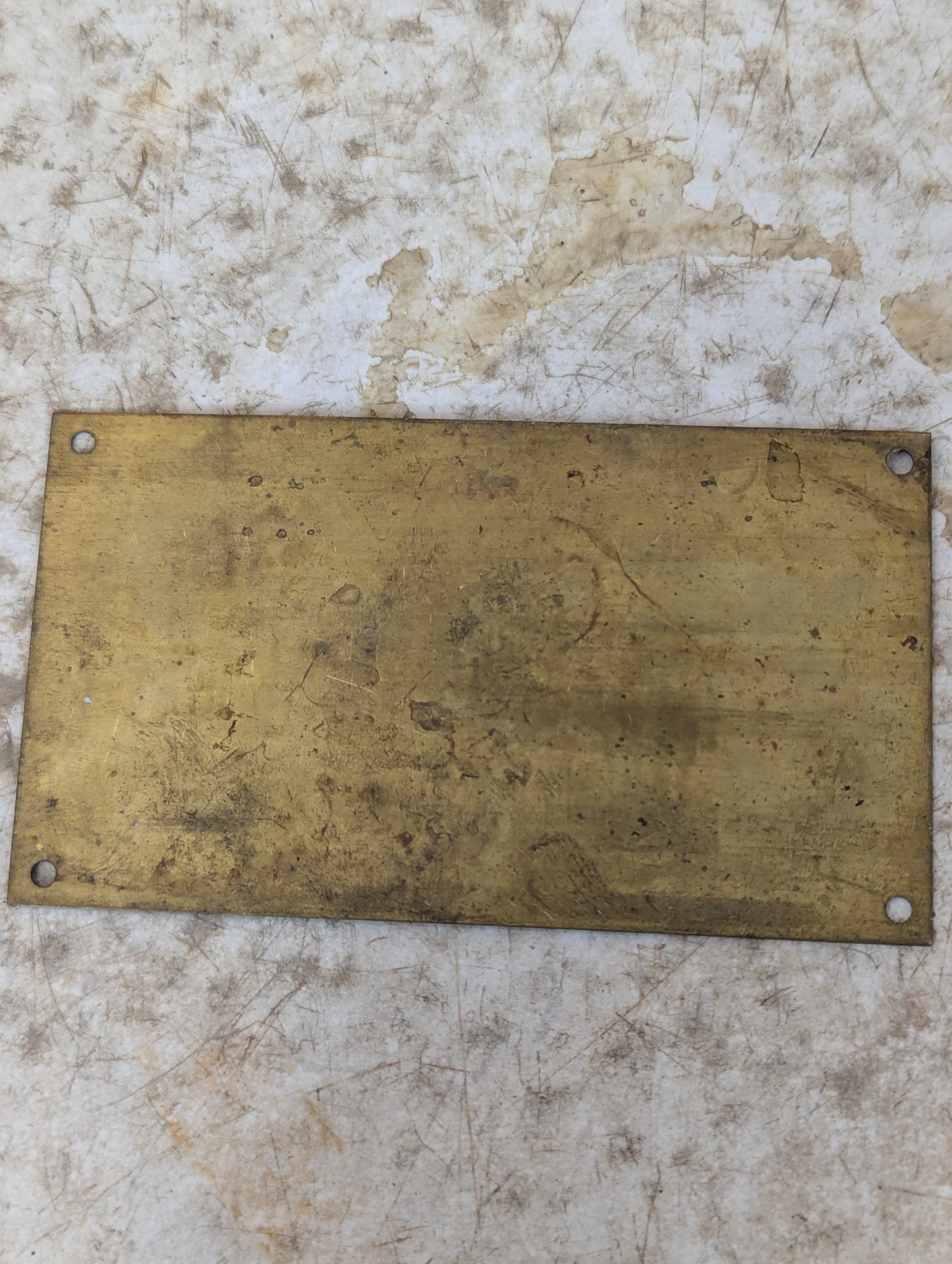 Vintage Industrial New Milwaukee P.T. Legaré Brass Blank Nameplate
