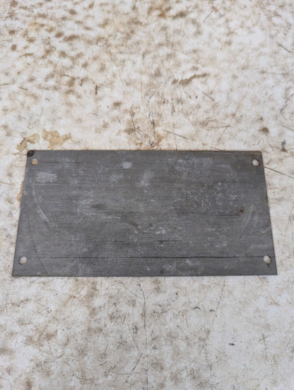 Vintage Industrial International Harvester Co. Aluminum Blank Nameplate