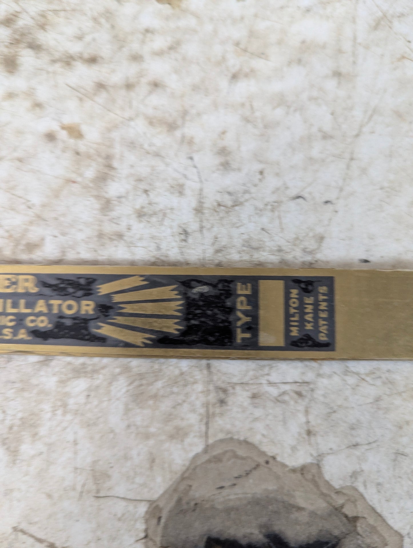 Vintage Industrial Webster Electric Co. Tri-Polar Oscillator Brass Blank Nameplate