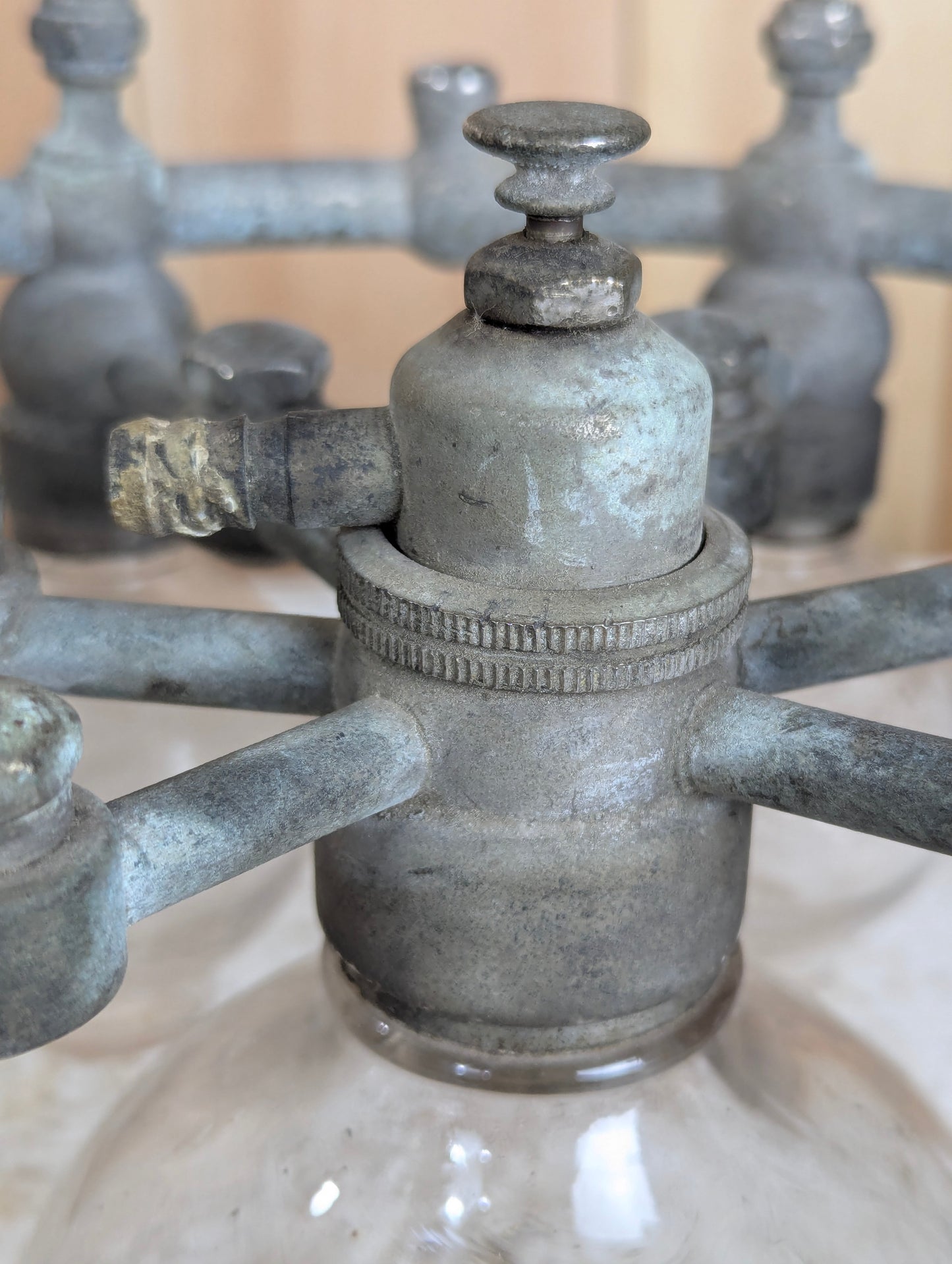 Antique Early 1900’s 6-Glass Globe Medical Multi Nebulizer