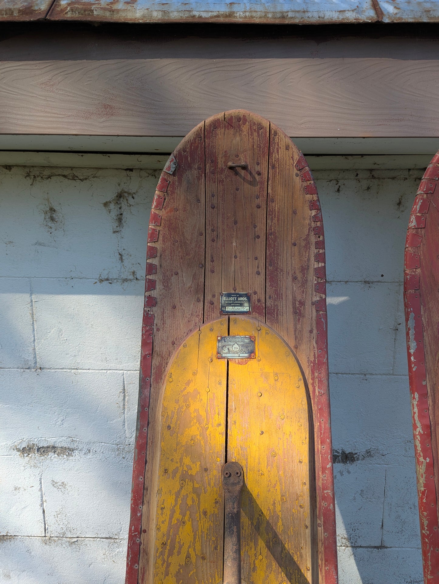 Vintage Pair of Elliott Bros Airplane Skis
