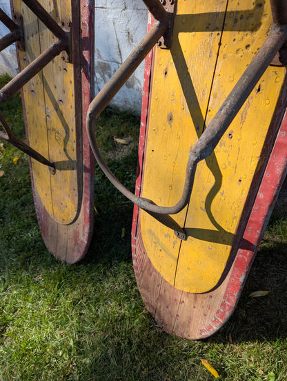 Vintage Pair of Elliott Bros Airplane Skis