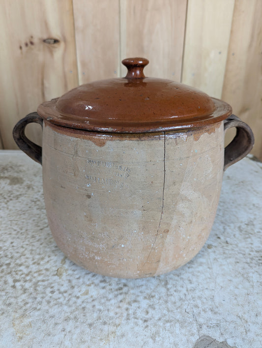 1930’s Vintage French Cooking Clay Pot
