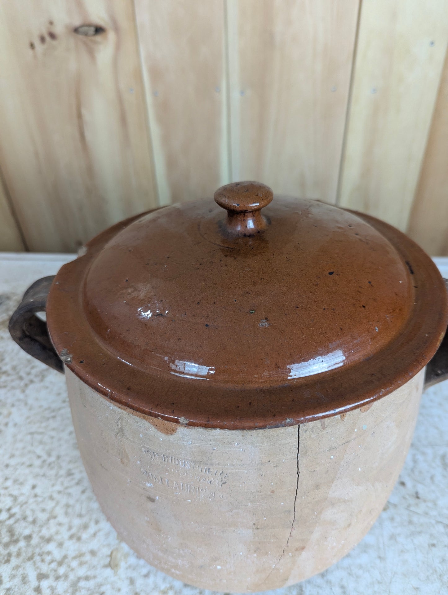 1930’s Vintage French Cooking Clay Pot