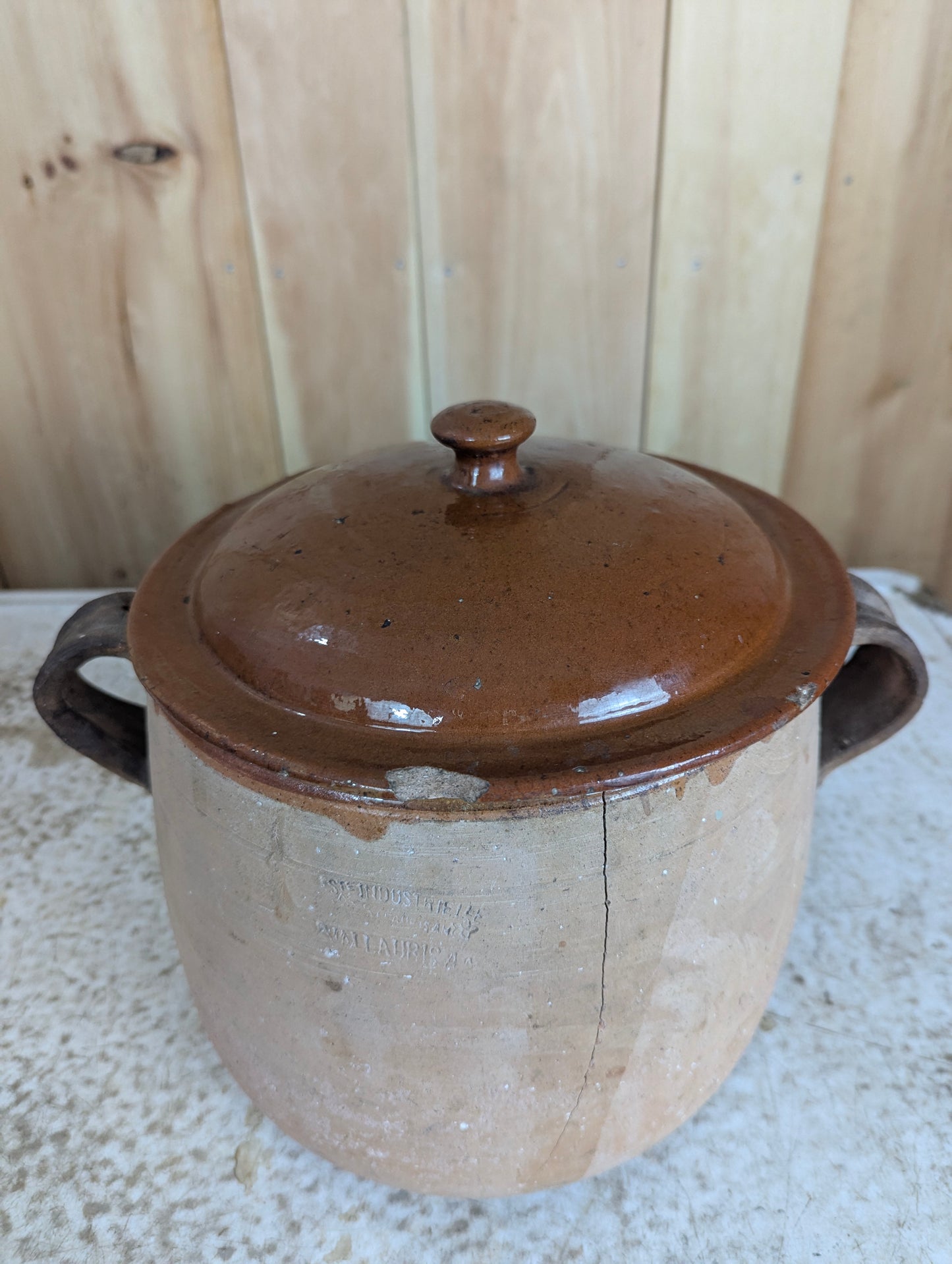 1930’s Vintage French Cooking Clay Pot