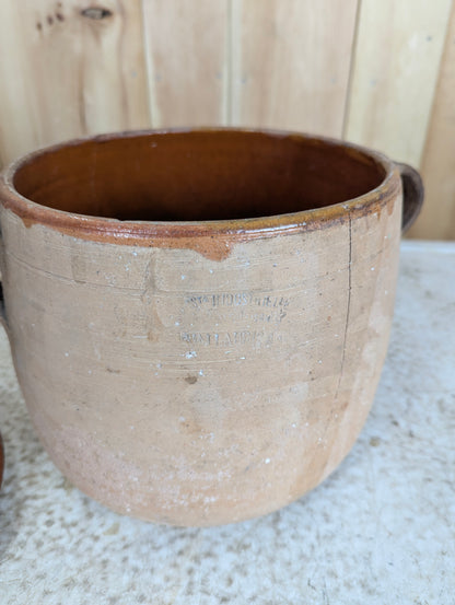 1930’s Vintage French Cooking Clay Pot