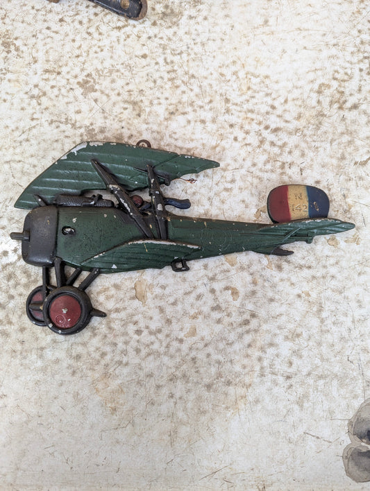Vintage 1975 Homco Cast Aluminum WW1 Plane Wall Decor