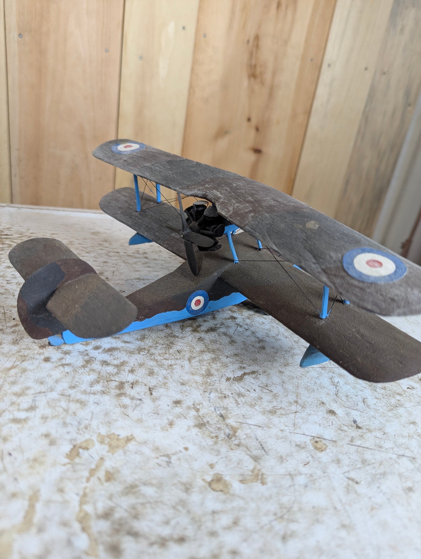 Hand carved Handpainted British Supermarine Walrus MK1 Bi-Plane