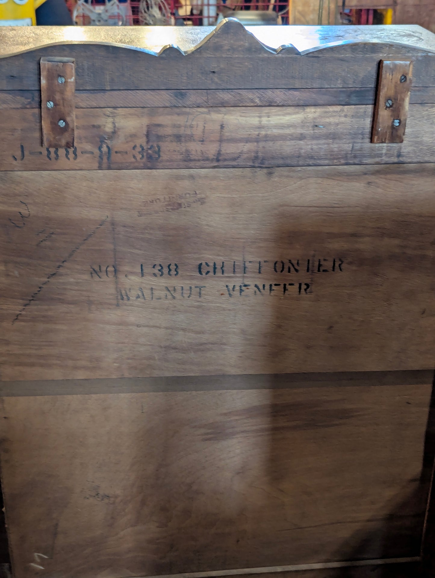 Antique Walnut Wooden 4-Drawer Dresser