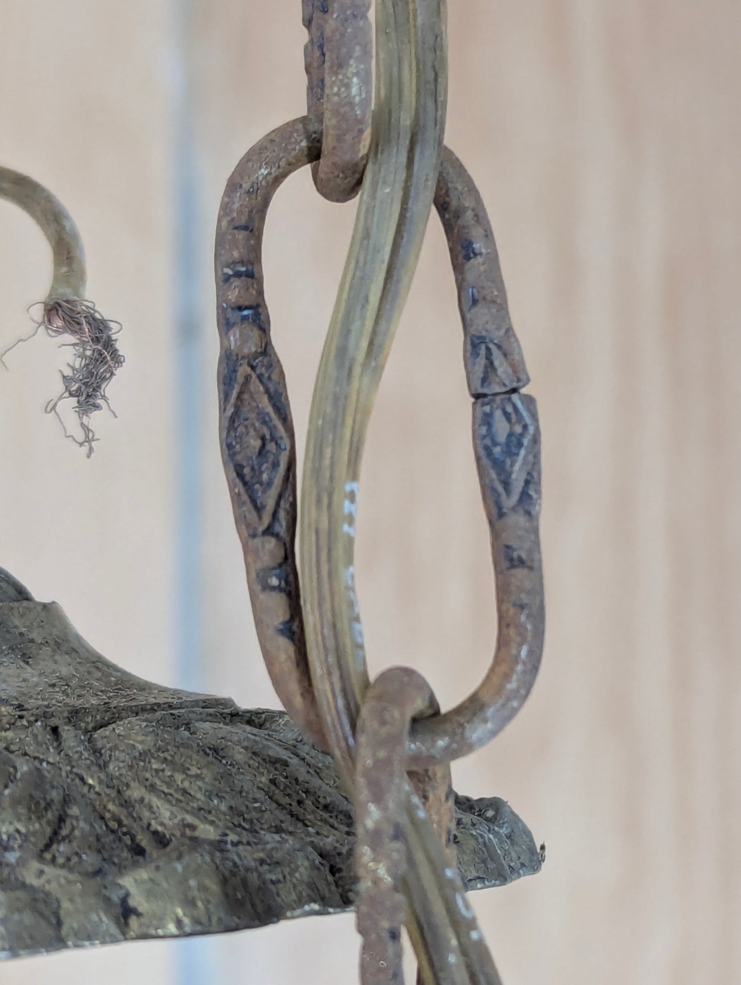 Art Nouveau Solid Brass 6-Light Chandelier