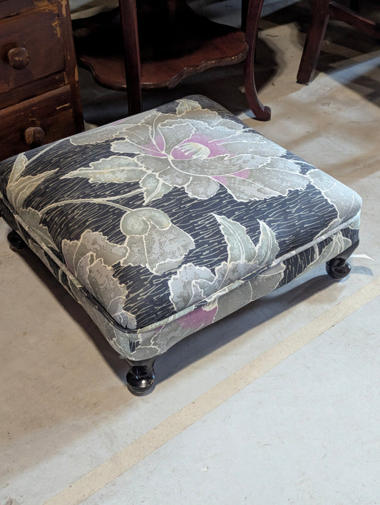 Flowered Footstool