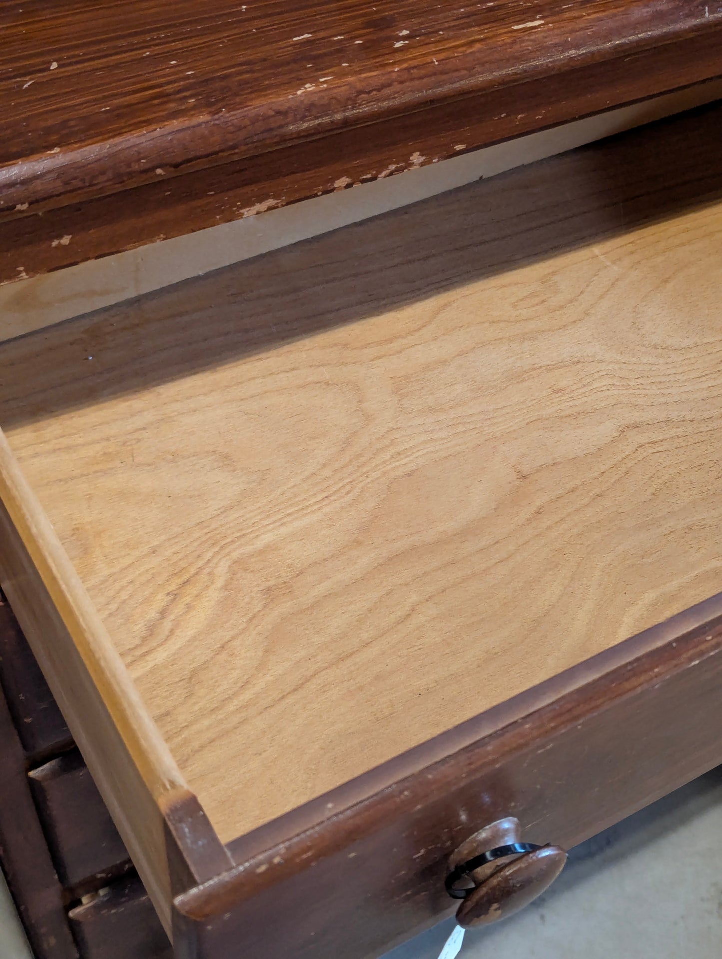 Vintage Wooden 4-Drawer Dresser with Wooden Knobs