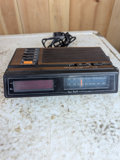 Ken-Tech AM FM Clock Radio Model R-1680