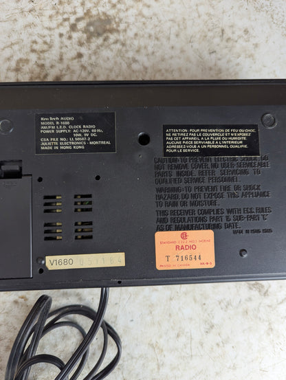 Ken-Tech AM FM Clock Radio Model R-1680