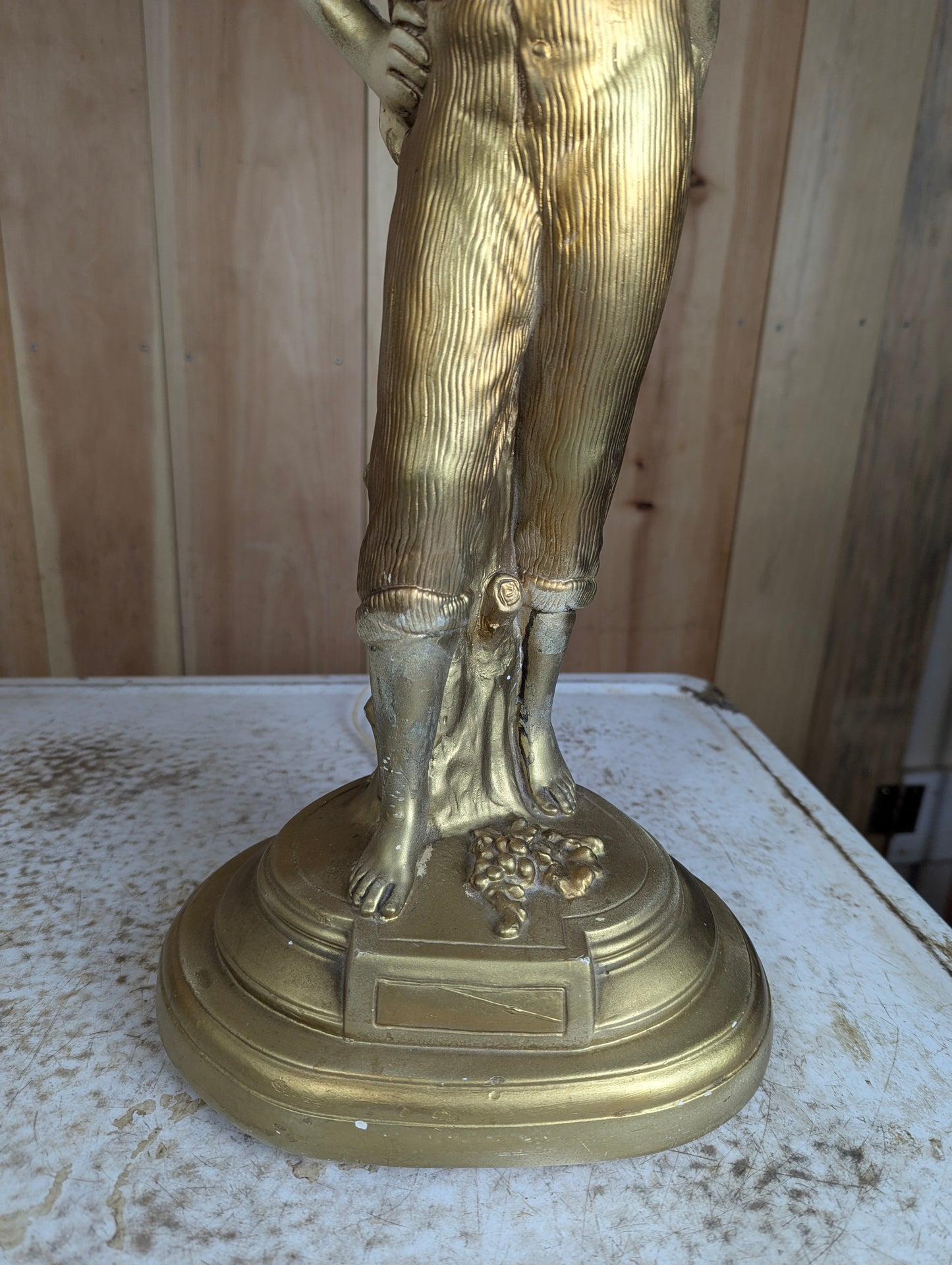 1930’s Pair of Decorative Moreau Style Figural Table Lamps with Shades