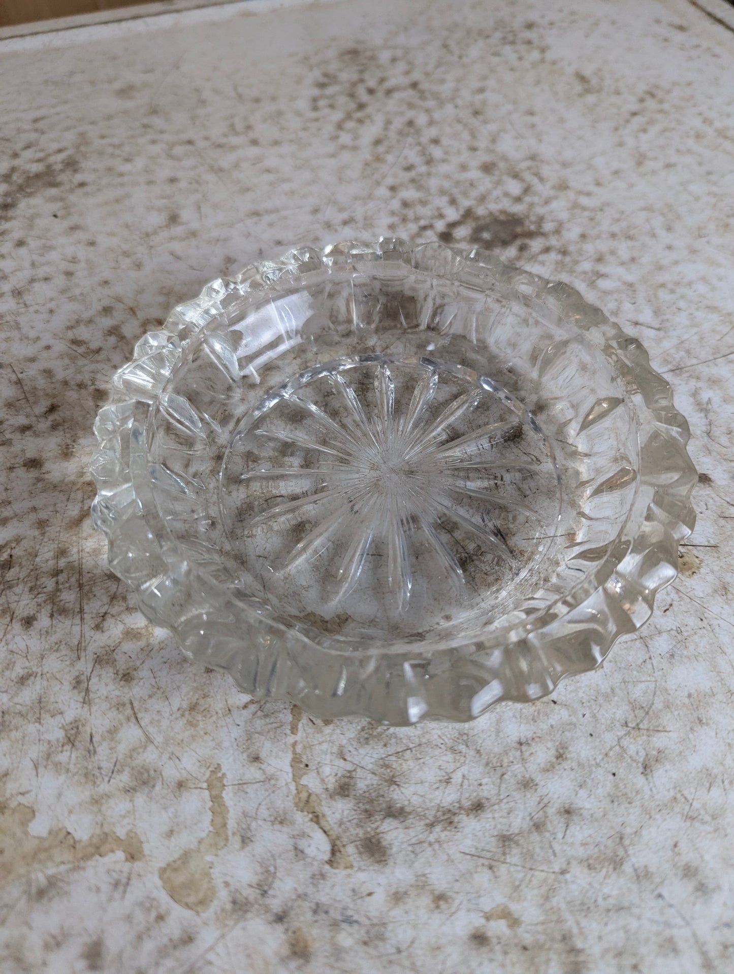 Art Nouveau Standing Ashtray with Glass Ashtray