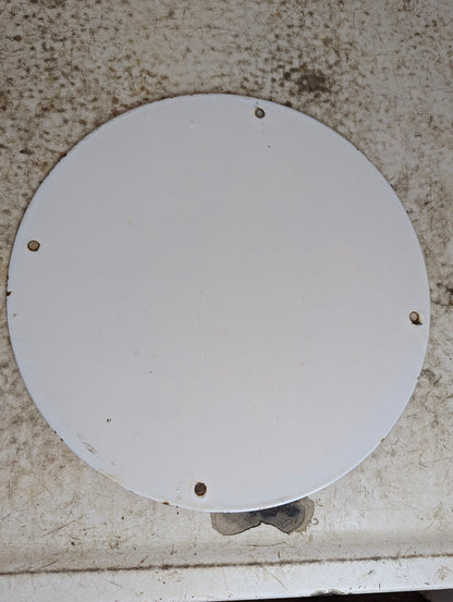 1957 Porcelain 12” Stella’s Sunset Station Gas Station Advertisement