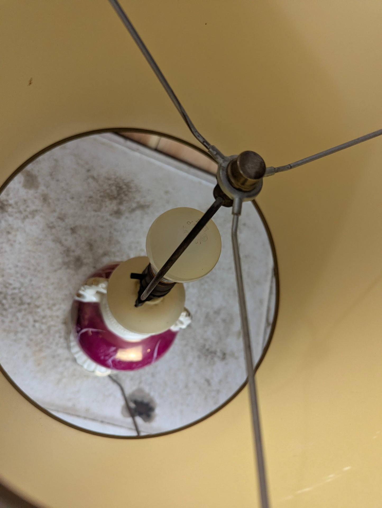 Retro Painted Ceramic Table Lamps with Shades