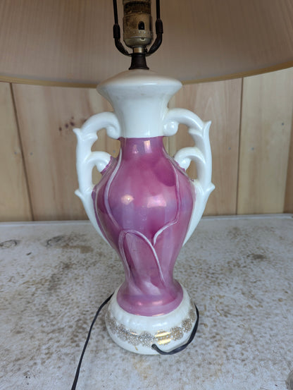 Retro Painted Ceramic Table Lamps with Shades