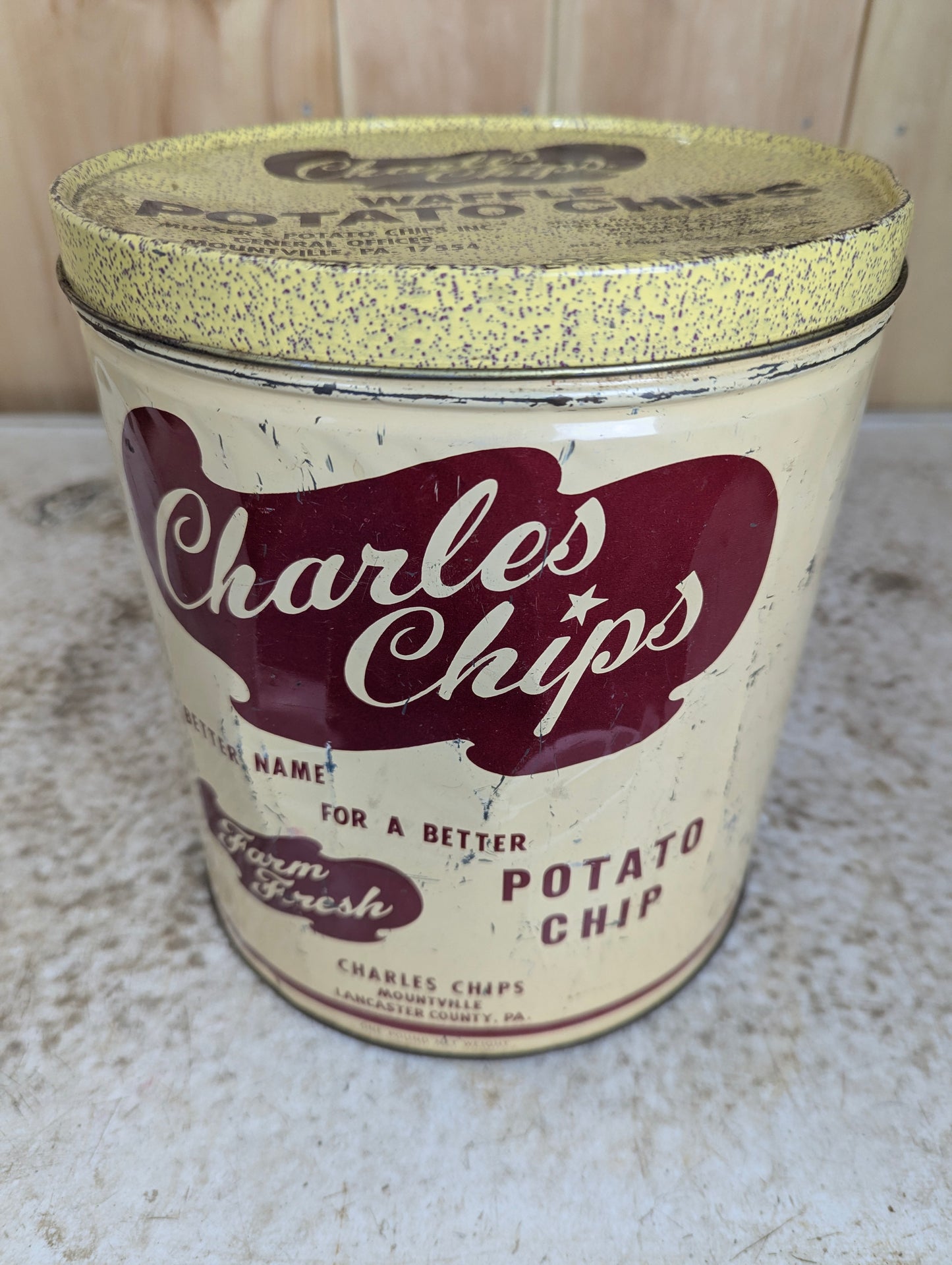 Vintage Charles Chips 1 Lb. Tin