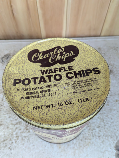 Vintage Charles Chips 1 Lb. Tin