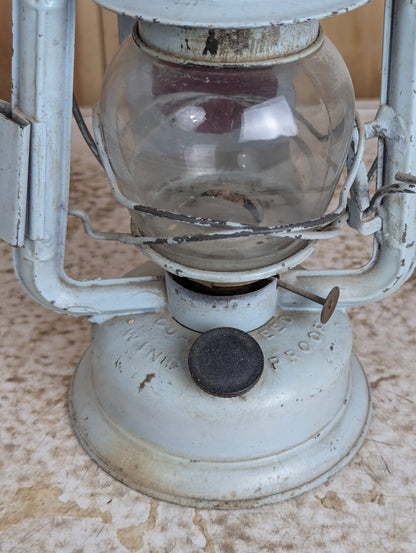 Vintage Green GSW Beacon Carriage Lantern with red Rear Lens