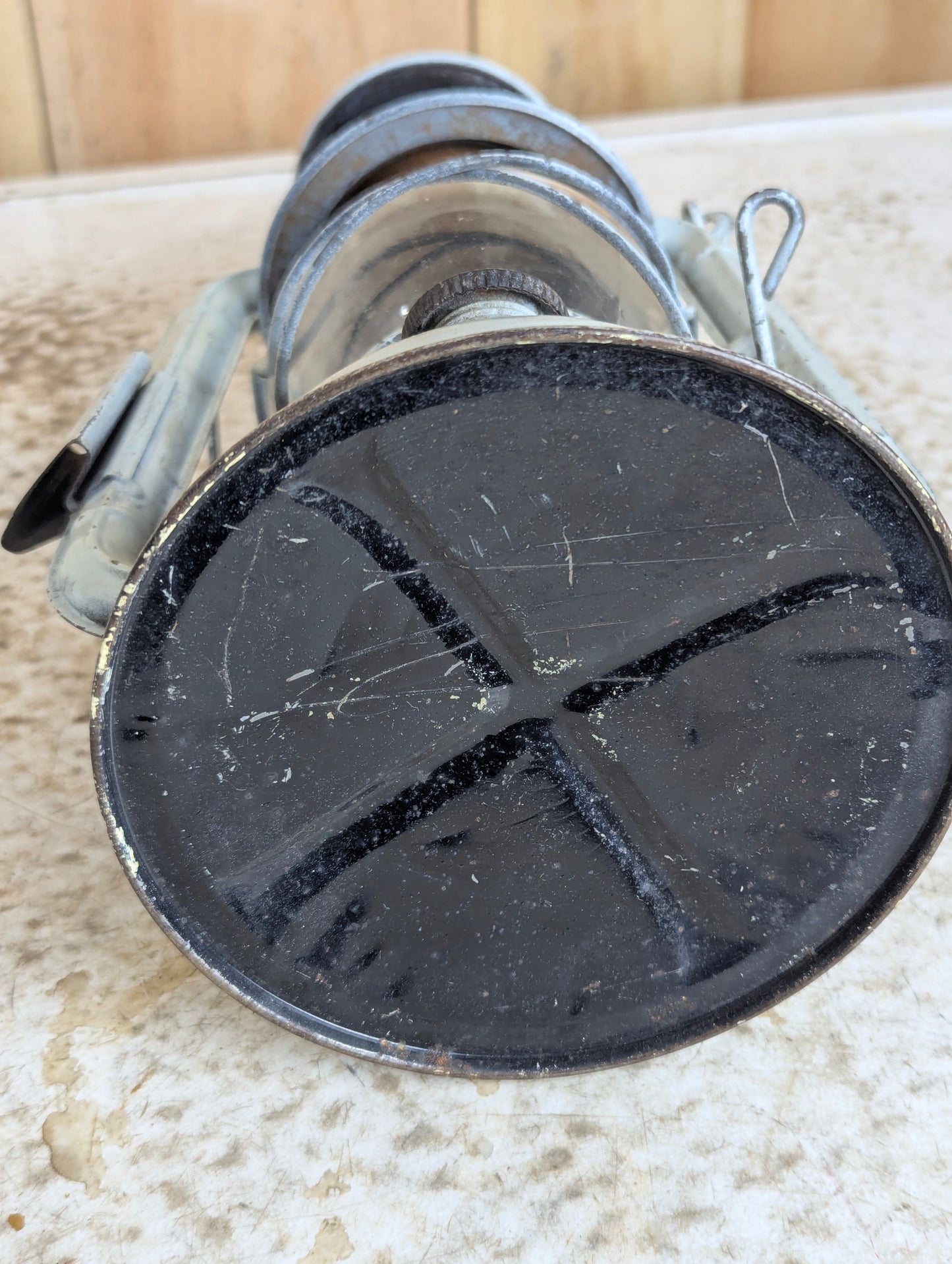 Vintage Green GSW Beacon Carriage Lantern with red Rear Lens