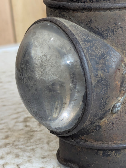 Antique 19th Century Bullseye Dark Police Lantern