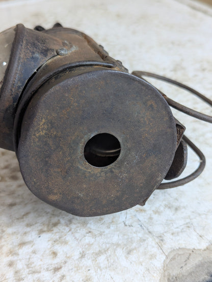 Antique 19th Century Bullseye Dark Police Lantern