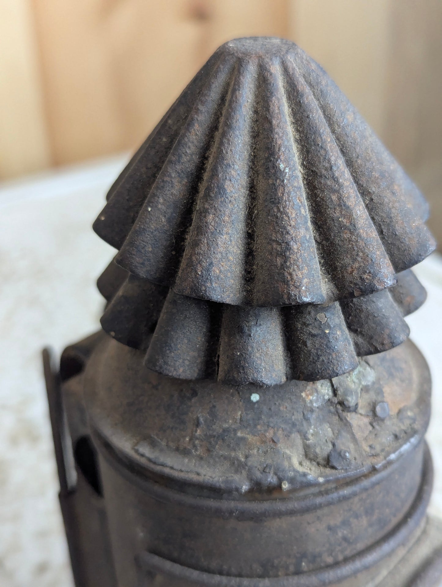 Antique 19th Century Bullseye Dark Police Lantern