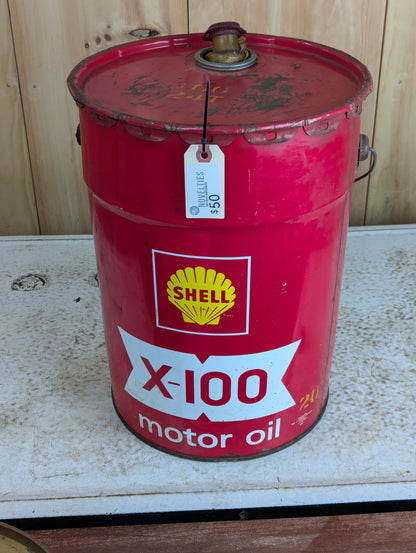 Shell X -100 Motor Oil Can