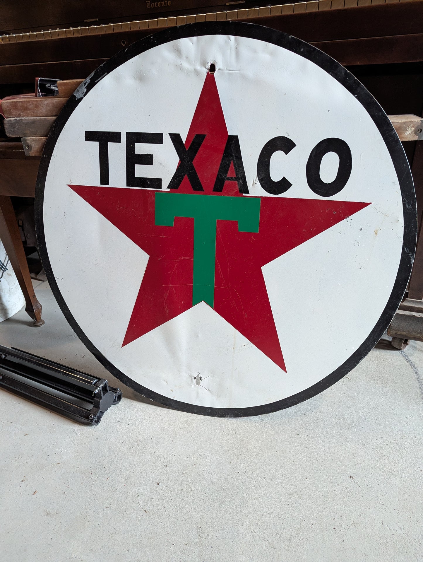 Circular Texaco Metal Sign