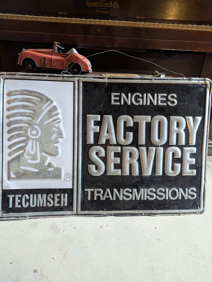 Tecumseh Factory Service Metal Sign