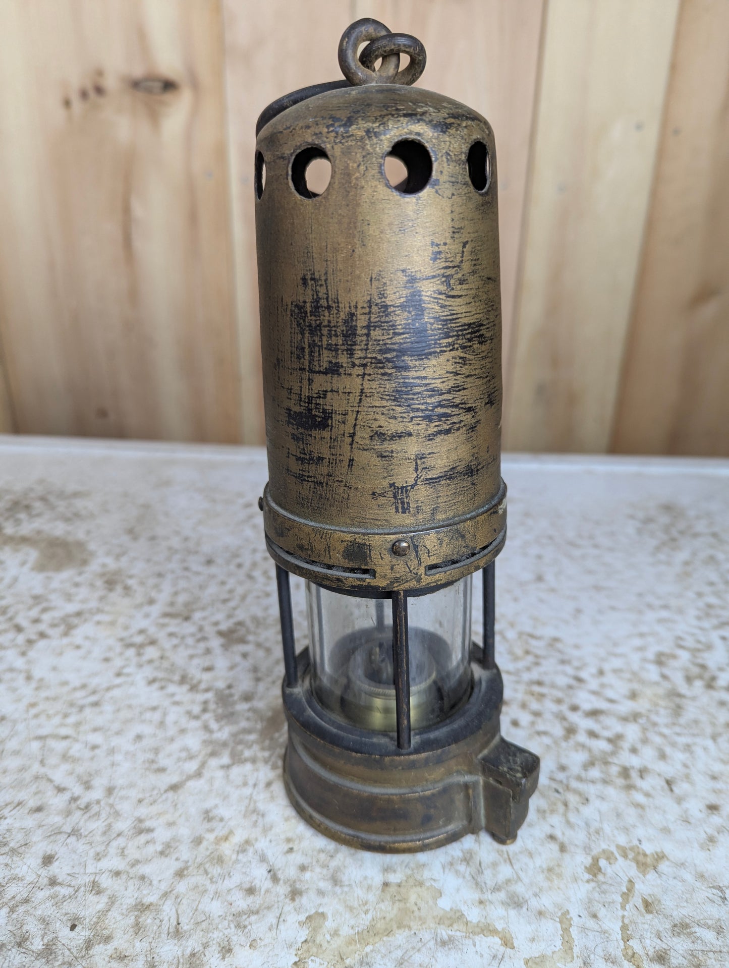 Antique Brass Miner’s Lamp