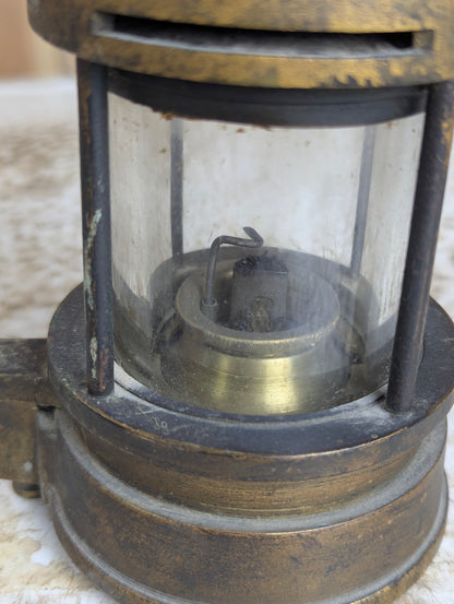 Antique Brass Miner’s Lamp