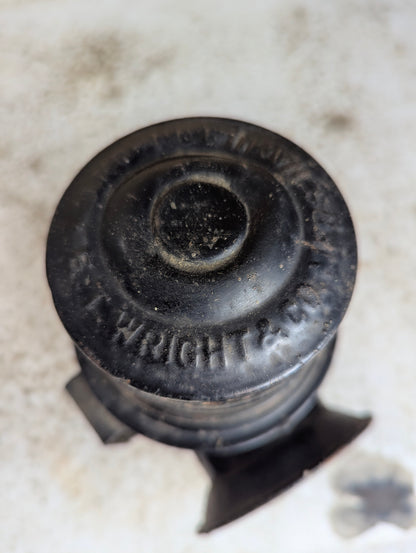 Antique E.T. Wright Railroad Utility Oil Lamp