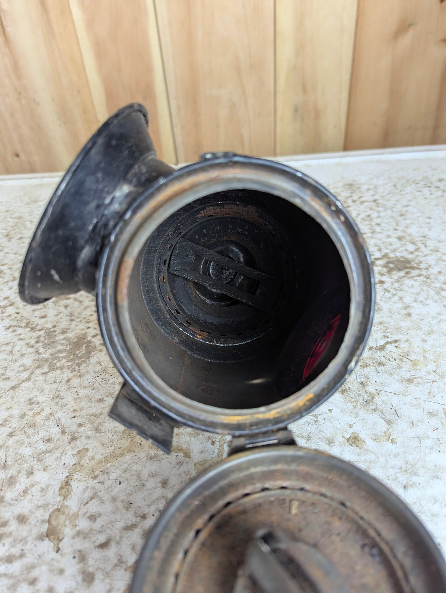 Antique E.T. Wright Railroad Utility Oil Lamp