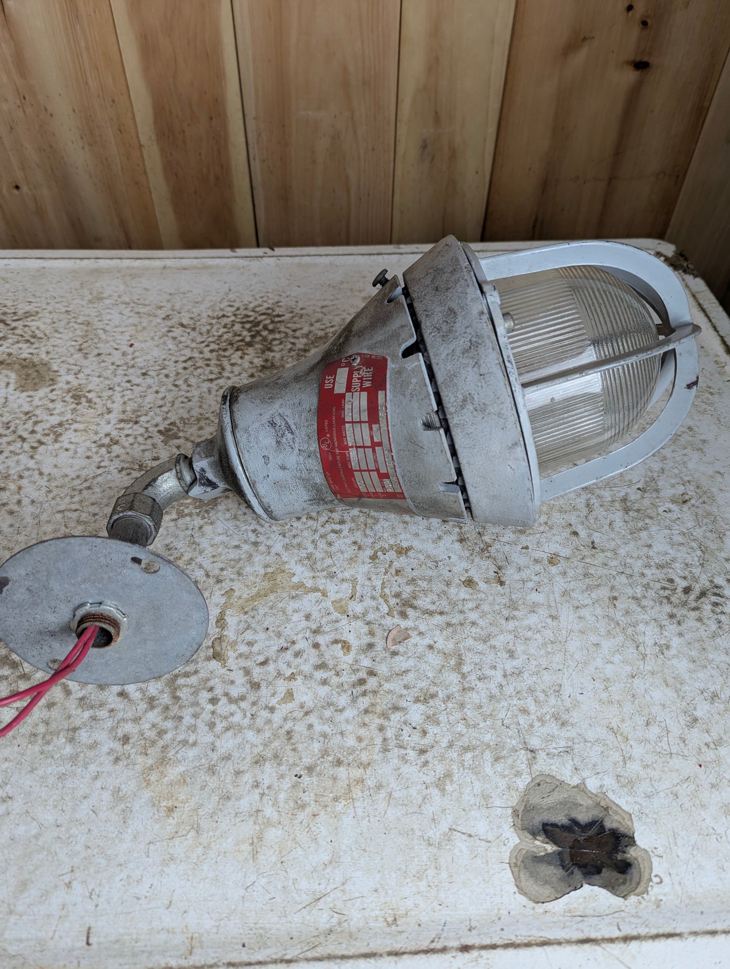 Vintage Industrial Factory Explosion Proof Light Fixture Model #EVA140