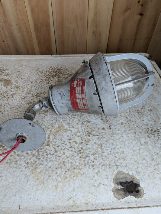 Vintage Industrial Factory Explosion Proof Light Fixture Model #EVA140