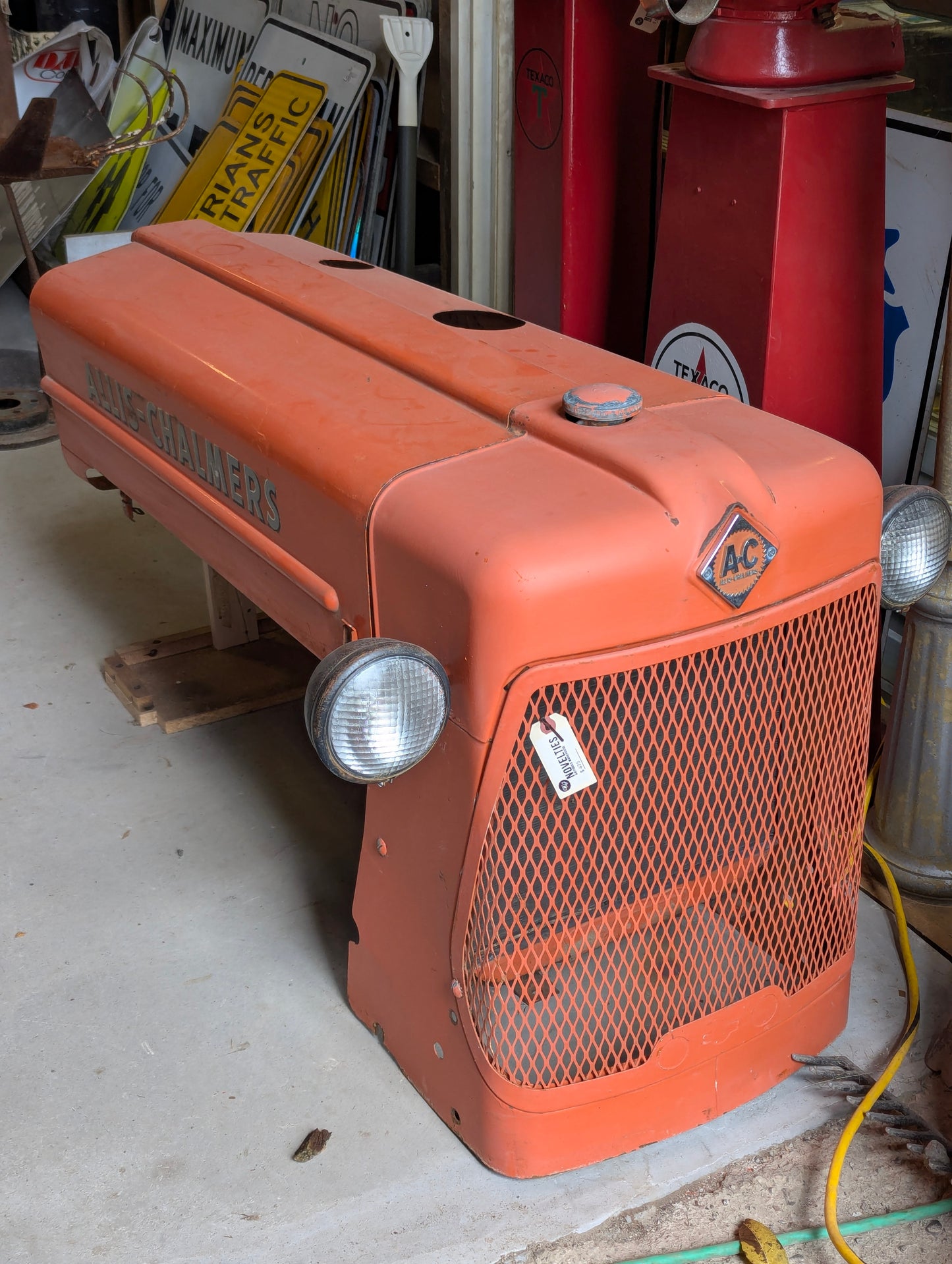 Allis-Chalmers Tractor Hood with Headlights and Grill